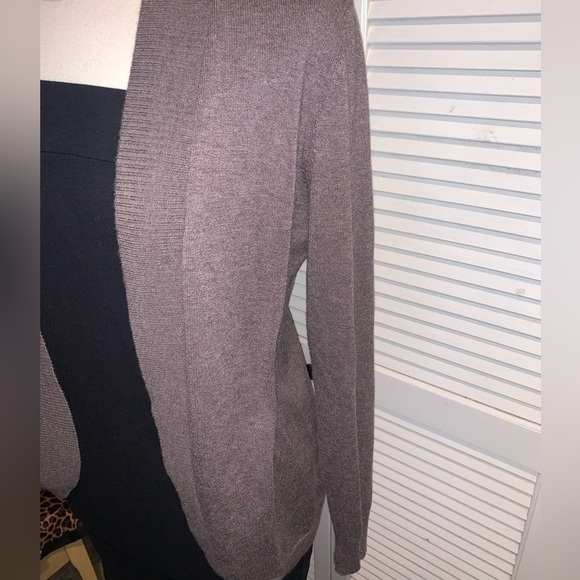 Pointelle Brown Cardigan Sweater Women’s Large - Picture 4 of 6